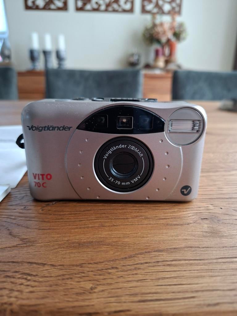 Voigtlander Vito C70 Compactcamera met Hoes en Handleiding, Ophalen of Verzenden, Gebruikt, Compact, Overige Merken