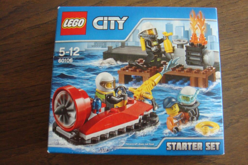 Lego City brandweer starters set 60106 NIEUWSTAAT €7,95, Lego, Ophalen of Verzenden, Zo goed als nieuw, Compleet