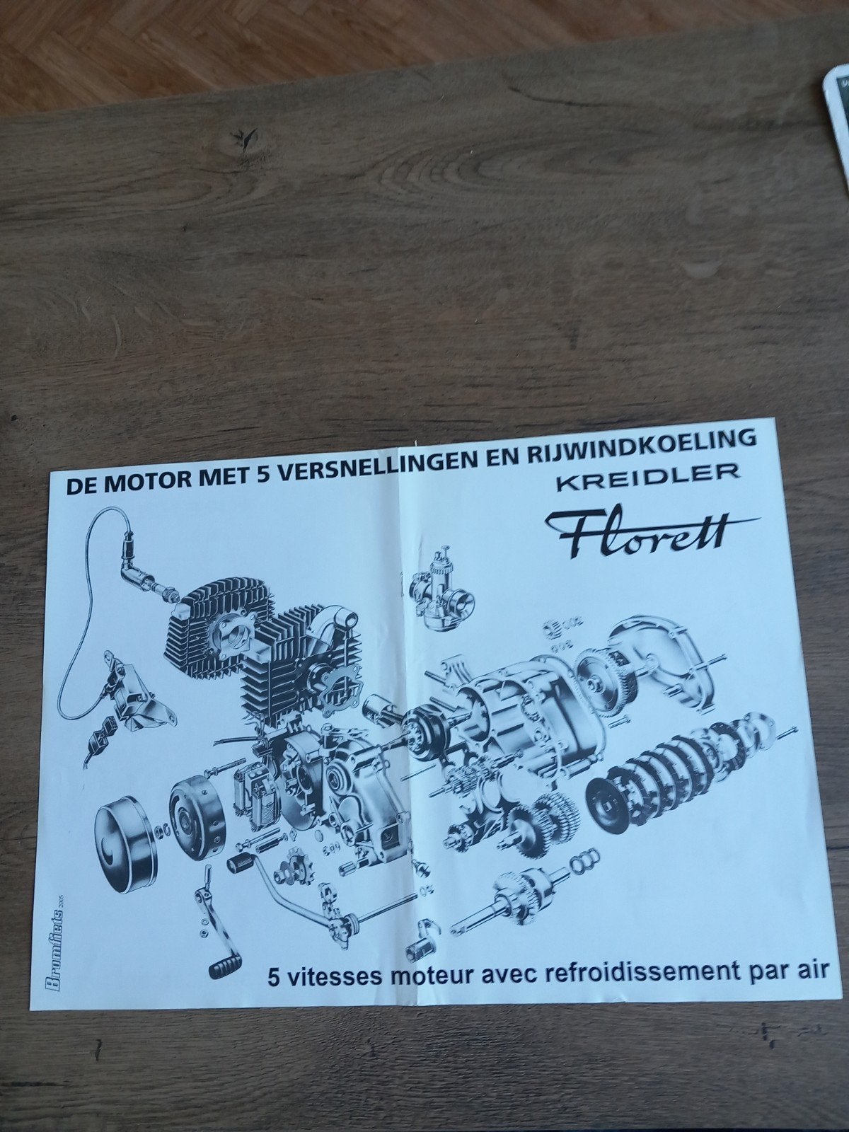 Knipsels kreidler florett, Ophalen