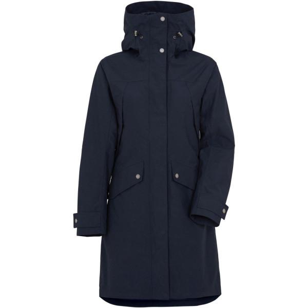 Didriksons Elsie Parka 42, dark night black (/regen), Ophalen, Zo goed als nieuw, Maat 42/44 (L), Blauw