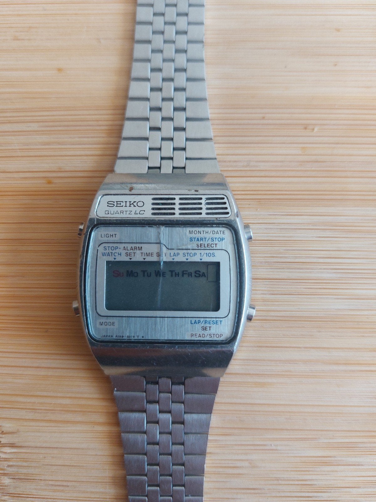 Vintage Seiko Quartz LC Polshorloge - Digitaal Staal, Ophalen of Verzenden