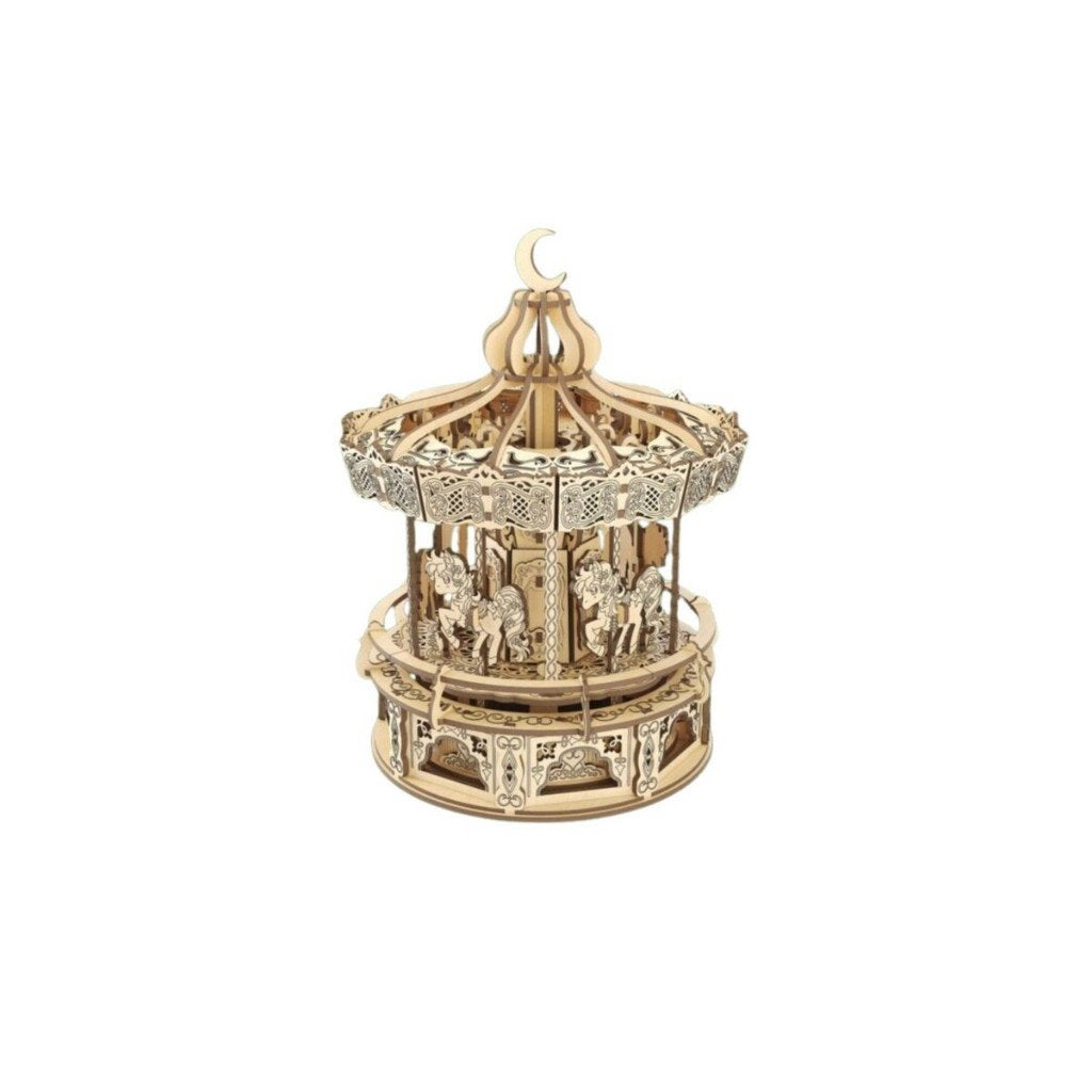 Inspirebox 3D Muziekdoos Houten Puzzel Carousel BE011927, Info@artbizniz.nl, Art Bizniz B.V., Overige thema's, Nieuw