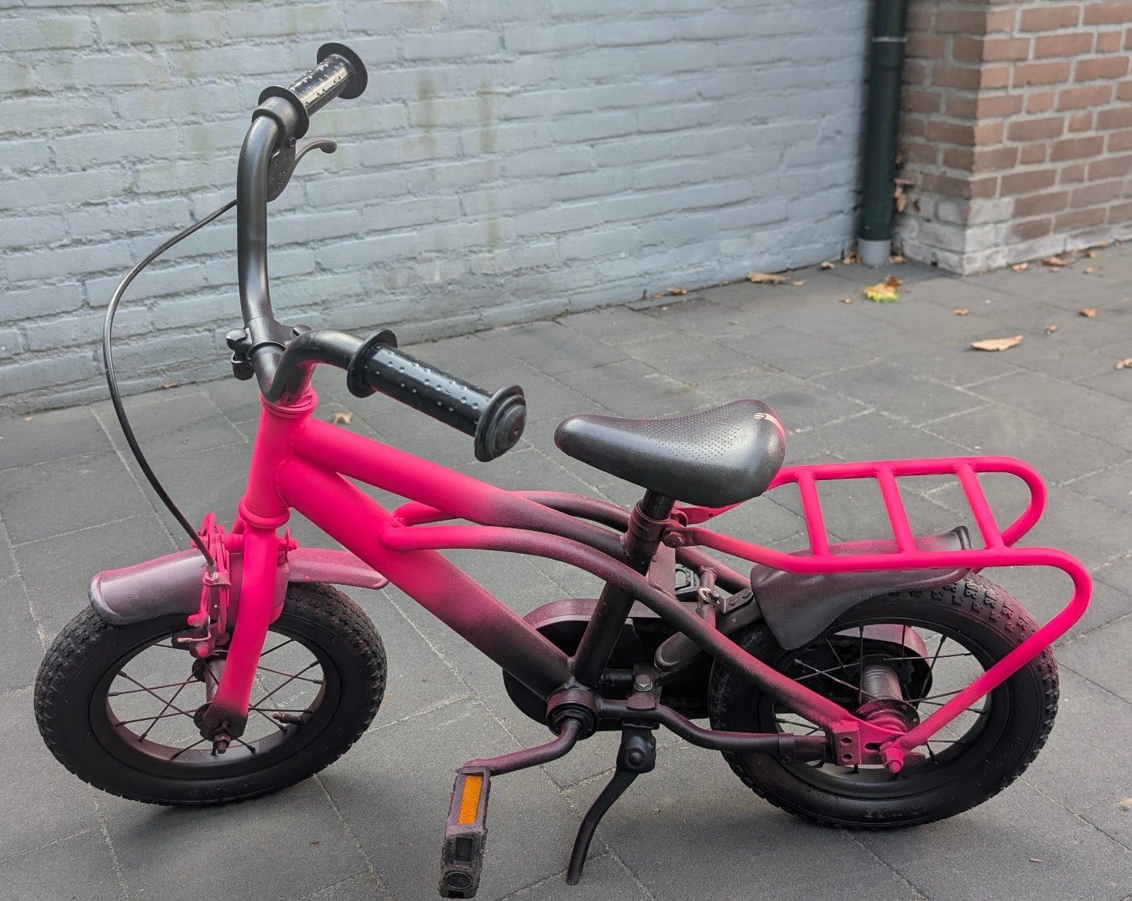 Leuke roze kinderfiets 12,5 inch