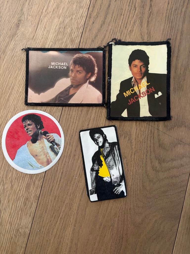 Michael Jackson Strijkemblemen - Set van 4, Hobby en Vrije tijd, Ophalen of Verzenden, Zo goed als nieuw, Overige applicaties