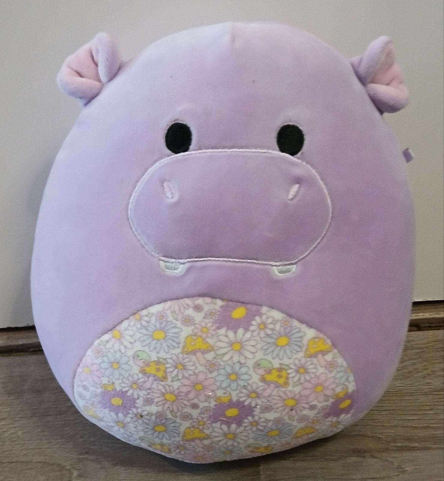 Squishmallow Nijlpaard 22 cm - Medium Knuffel, Paars, Overige typen, Ophalen of Verzenden, Zo goed als nieuw