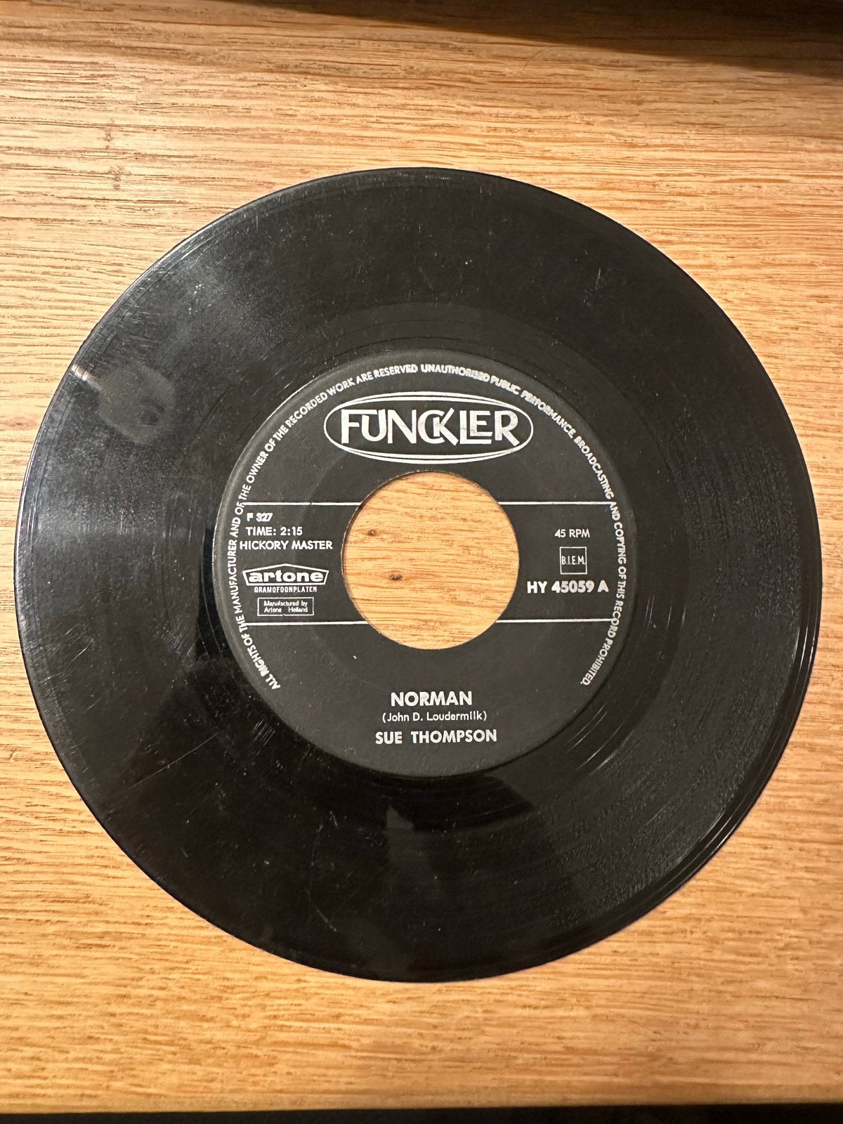 Sue Thompson - Norman / Never Love Again (Vinyl Single), Gebruikt, Originele persing, 7 inch, Ophalen of Verzenden