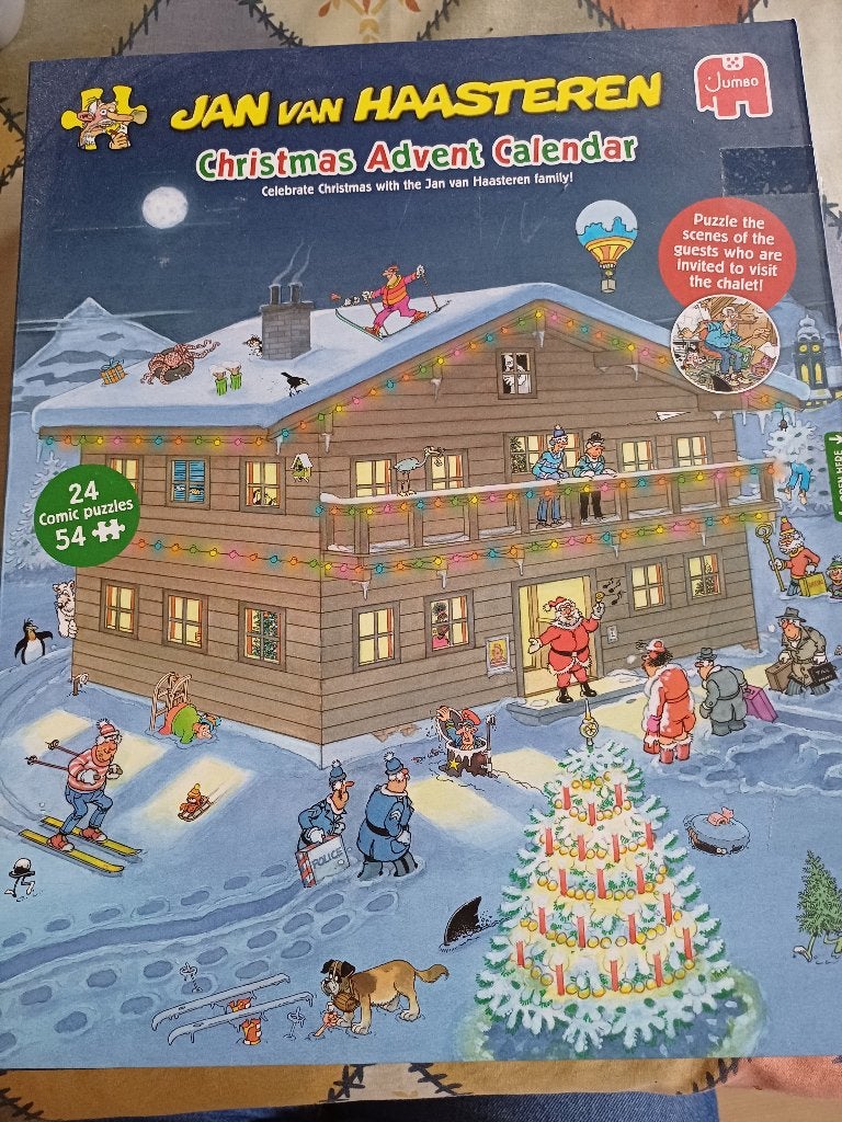 Jan van Haasteren puzzel Christmas Advent Calendar.2025, Ophalen, 500 t/m 1500 stukjes, Gebruikt, Legpuzzel
