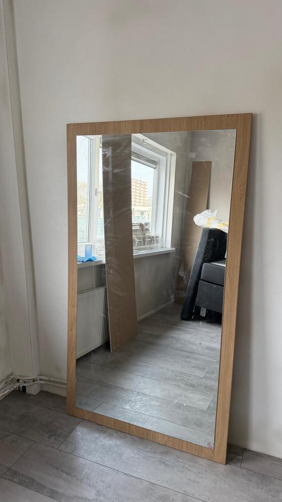 Spiegel, Huis en Inrichting, Woonaccessoires | Spiegels, Ophalen, Zo goed als nieuw, Rechthoekig, Minder dan 100 cm