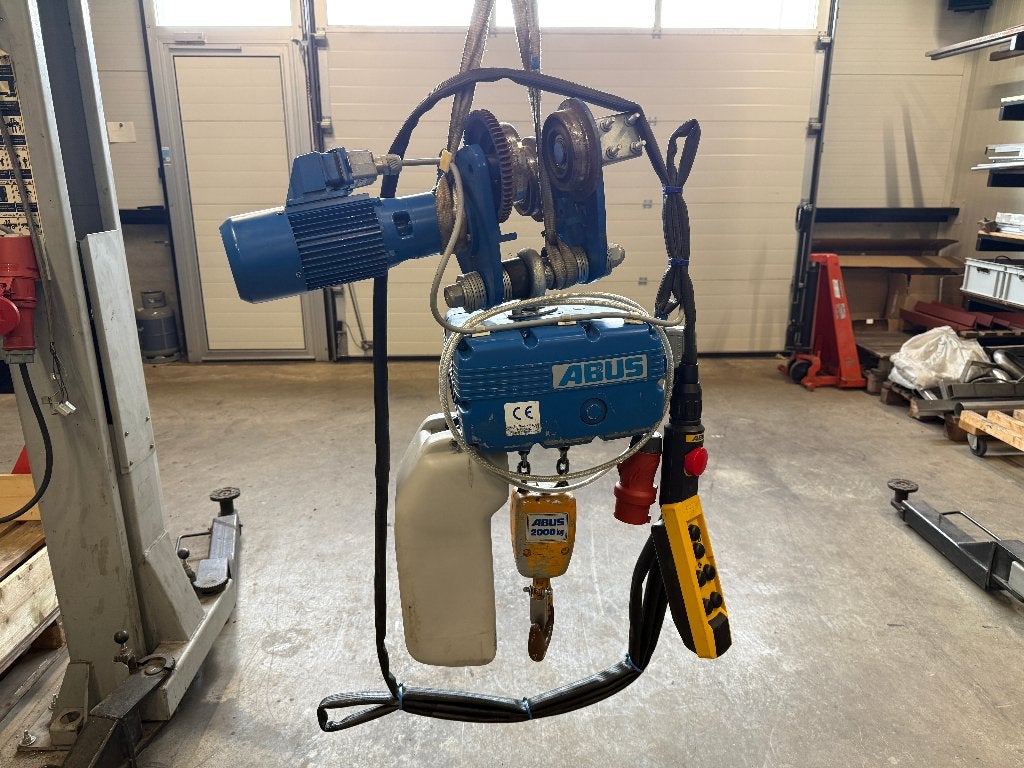 Abus 2000kg elektrische kettingtakel + elektrische loopkat, Ophalen, Gebruikt, Elektrisch