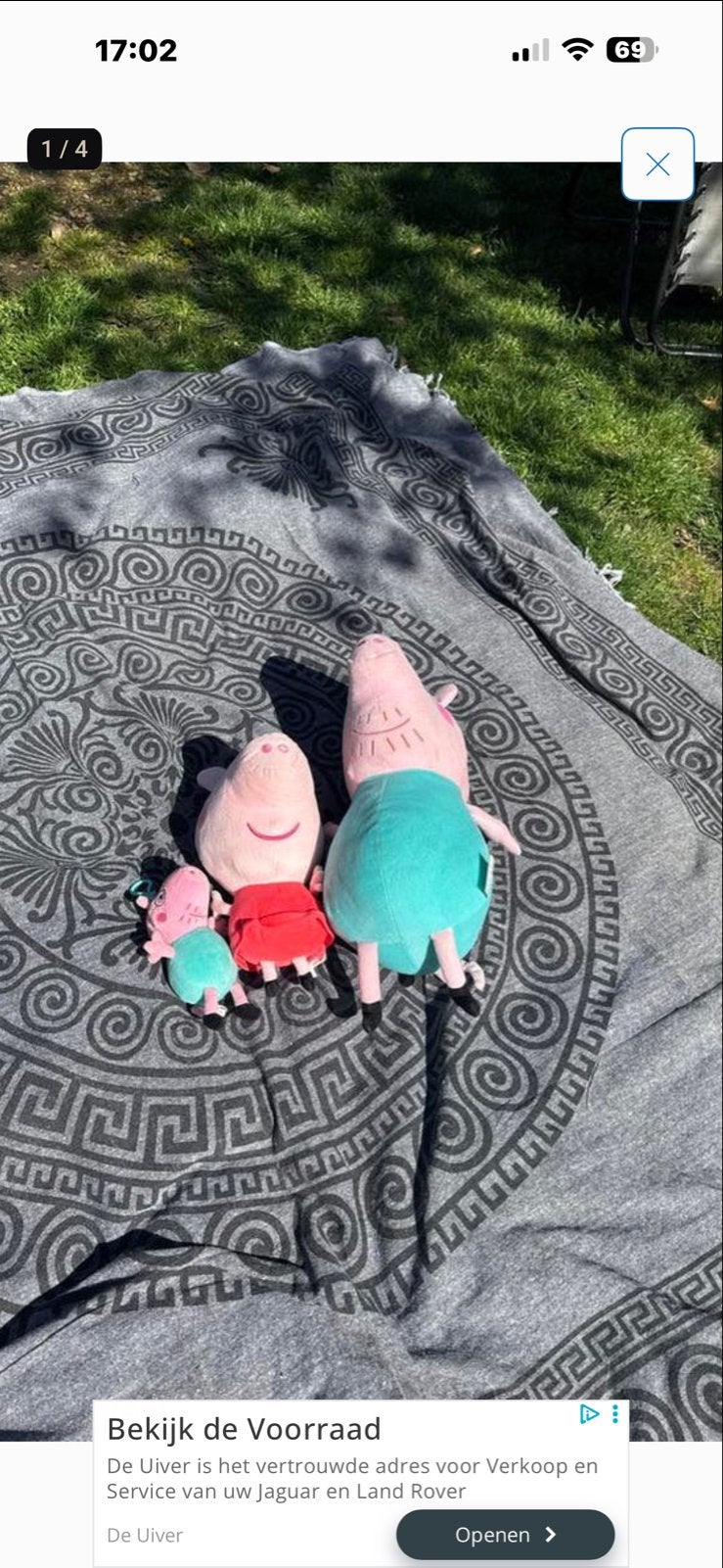 Peppa Pig knuffels - Papa Big George, Kinderen en Baby's, Speelgoed | Knuffels en Pluche, Gebruikt, Overige typen, Ophalen of Verzenden
