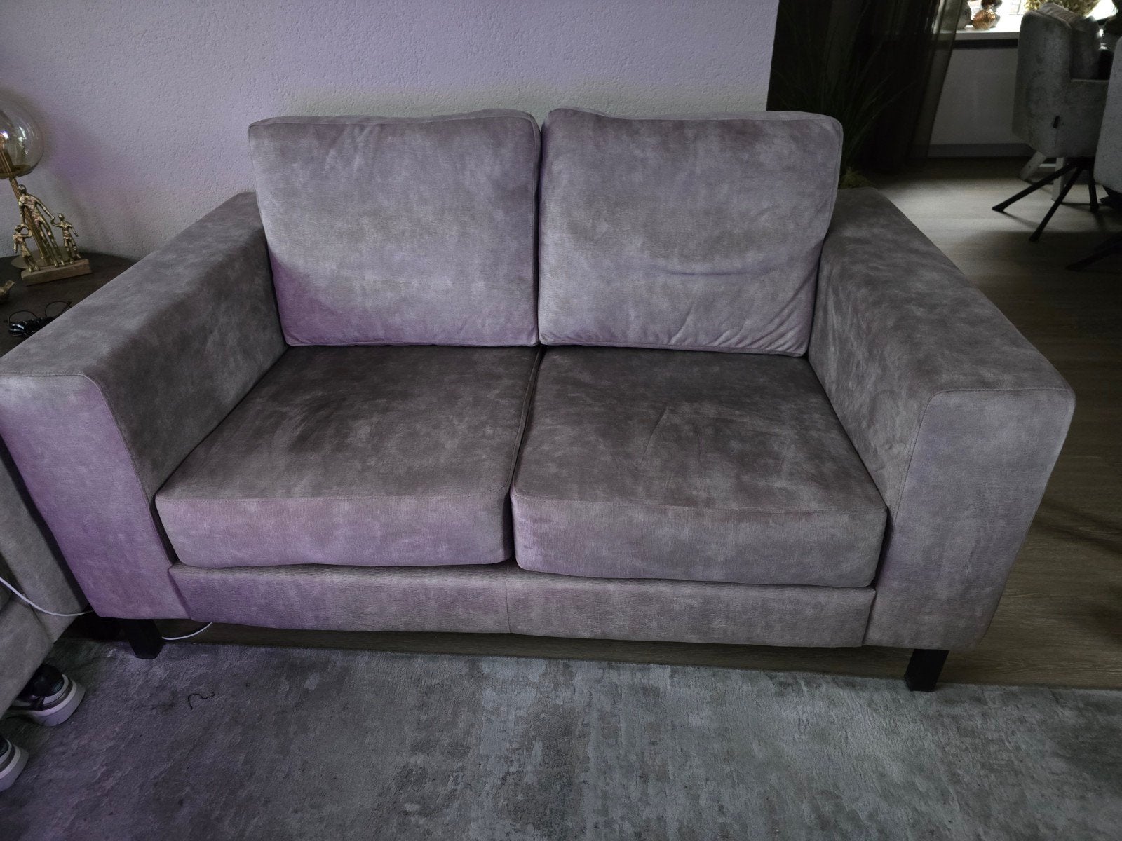 Comfortabele tweepersoonsbank - creme/beige/champagne, Ophalen, Modern, Comfortabel, Gebruikt, 150 tot 200 cm