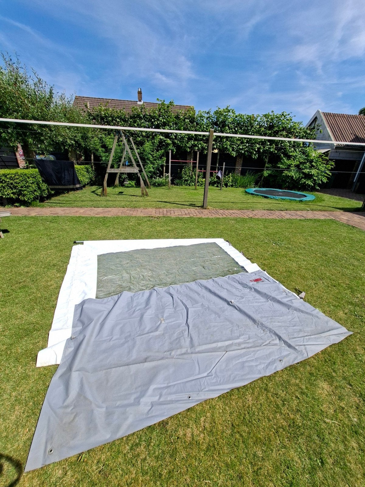 Comfortabele Fiamma zijpanelen met raam en tochtstrook, Caravans en Kamperen, Caravan accessoires, Ophalen, Gebruikt