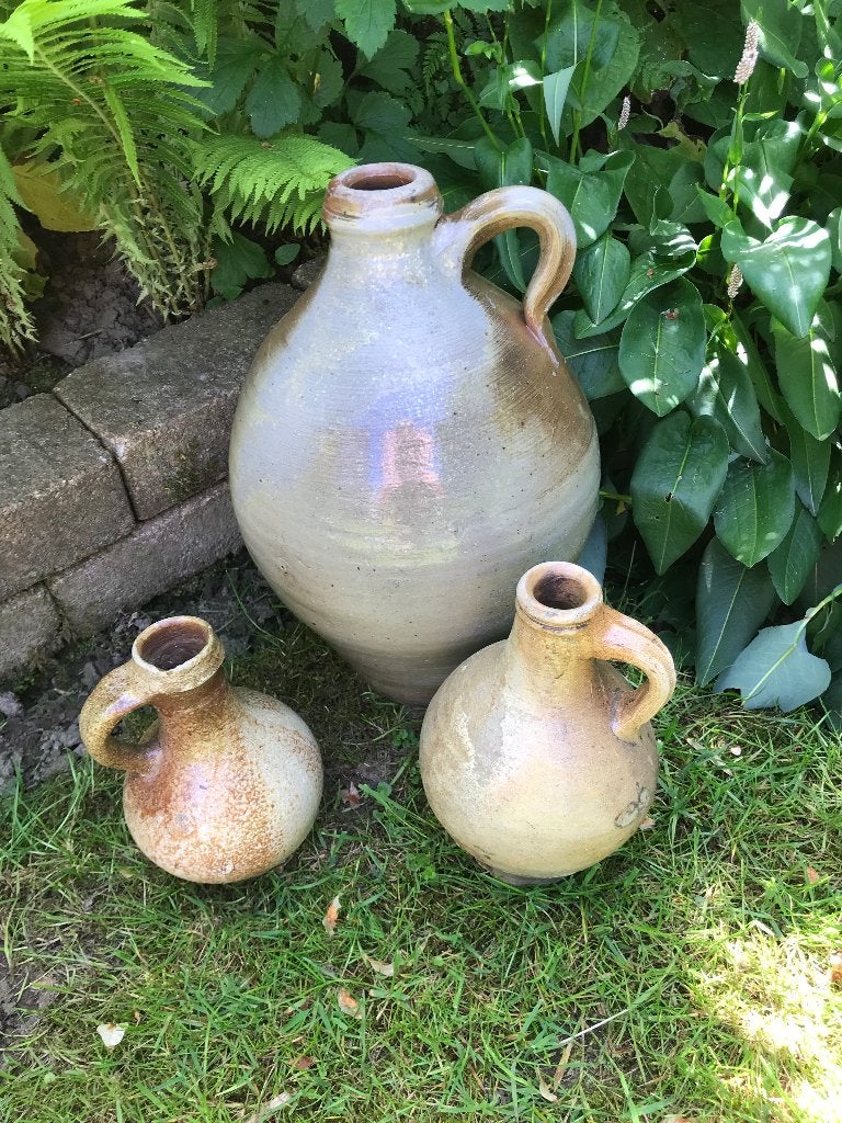 3 Steengoed kruiken bodemvondst, Antiek en Kunst, Verzenden
