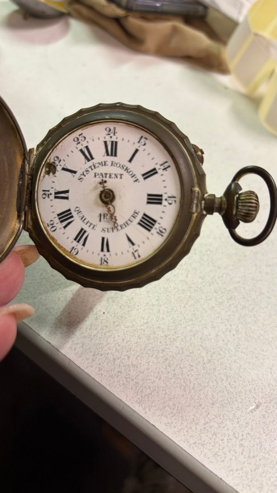 Antiek Roskopf Zakhorloge - Defect, Antiek en Kunst, Ophalen of Verzenden
