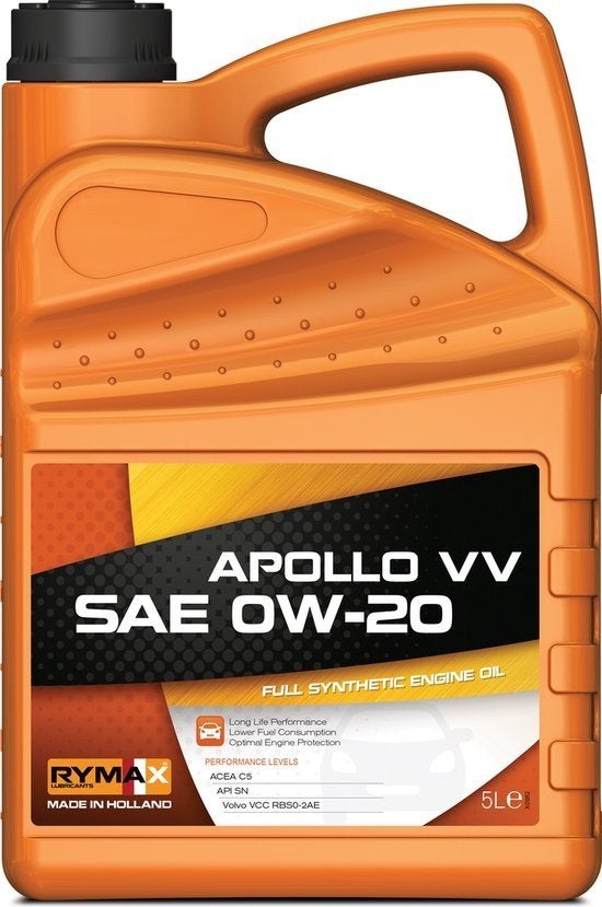 Rymax Apollo VV SAE 0W-20 Vol Synthetische Motorolie 5L, Auto diversen, Ophalen of Verzenden