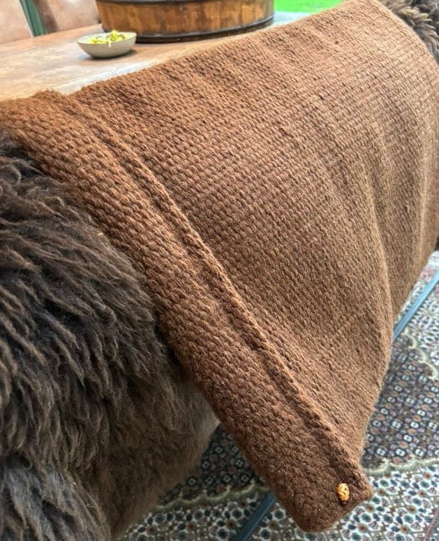 Barok wollen dekje roestbruin Mayatex, Full (L), Overige merken, Overige typen, Nieuw