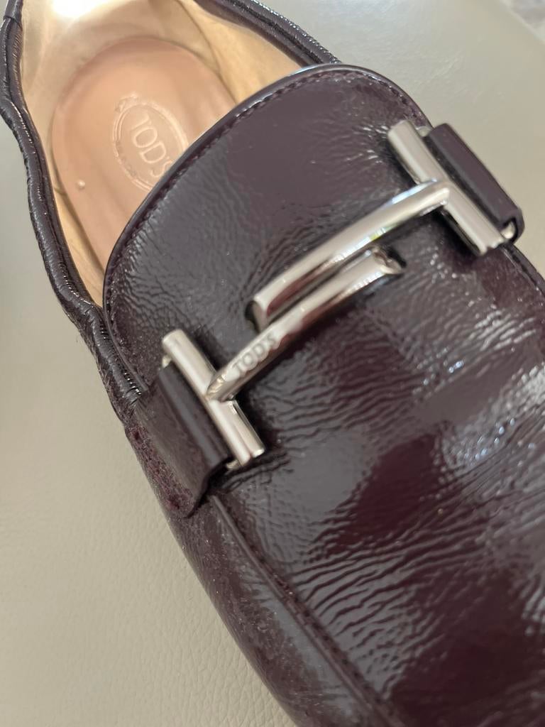 Tods origineel leren schoenen 38 als nieuw !, Bruin, Instappers, Ophalen of Verzenden, Zo goed als nieuw