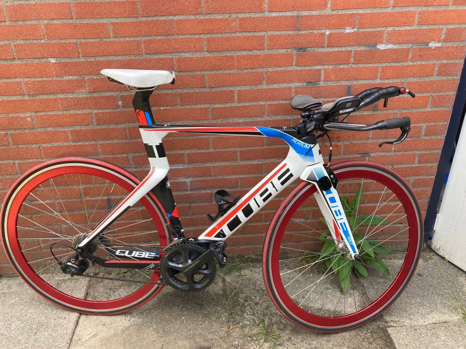 Tijdritfiets /triathlonfiets maat S + dicht wiel, 28 inch, Gebruikt, Carbon, 49 tot 53 cm