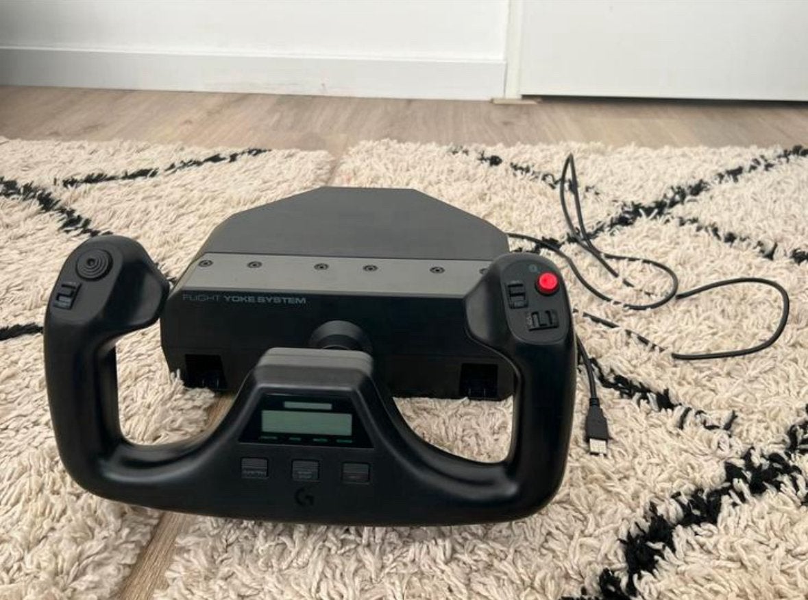 Logitech Pro Flight Yoke System + Throttle voor flight sim, Verzenden, Gebruikt, Logitech Saitek