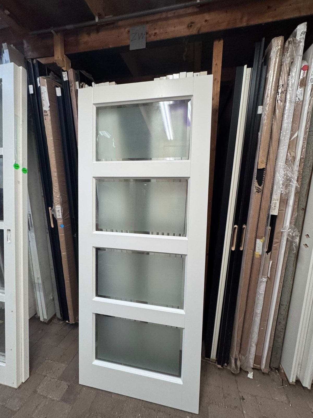 83x201,5cm binnendeur stomp paneel incl mat glas ZW9, Doe-het-zelf en Verbouw, ., Nieuw, Ophalen of Verzenden, .