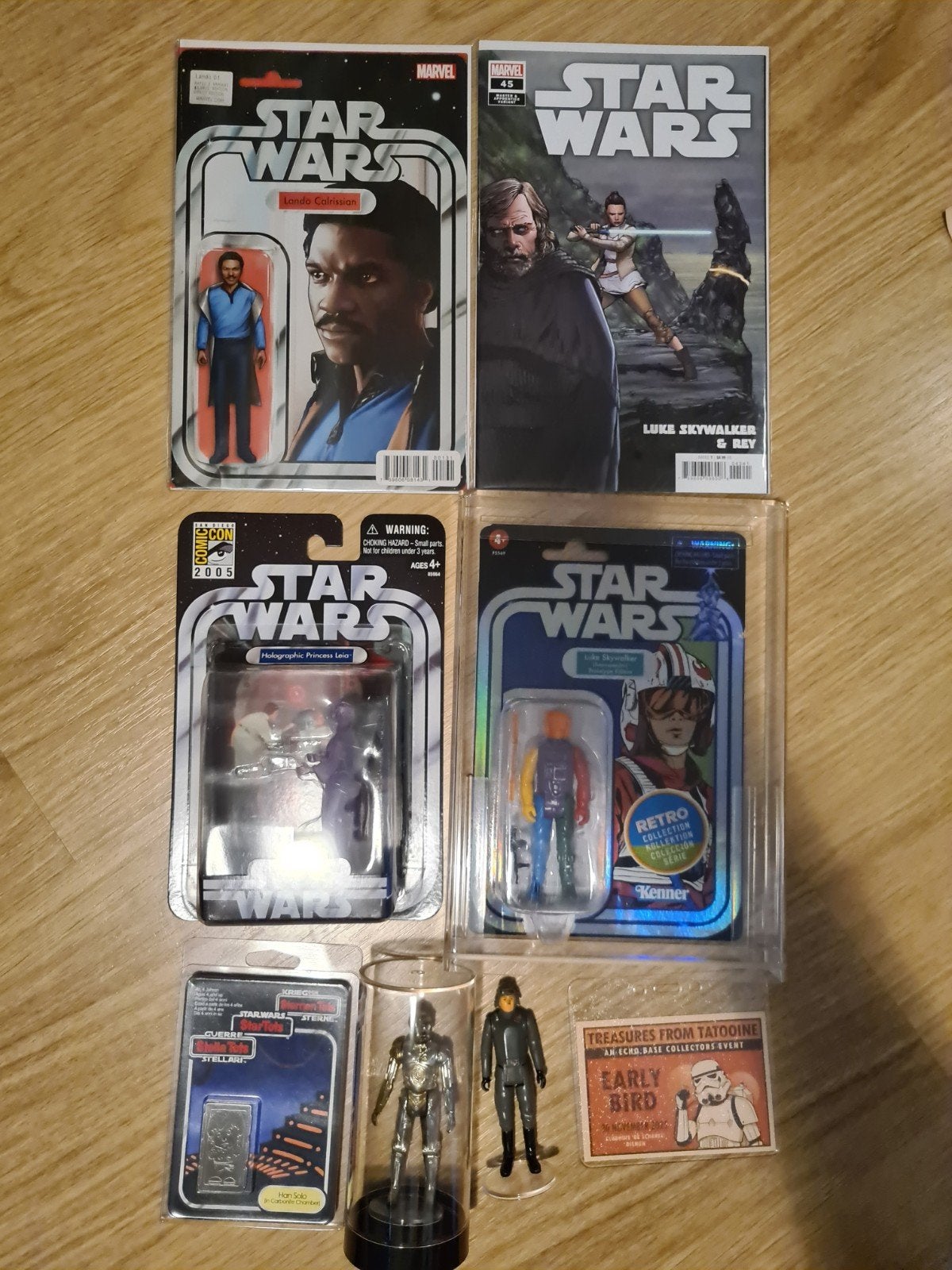 Mooi lot Star Wars items in 1 (goed)koop. Luke Leia Veers, Ophalen of Verzenden, Actiefiguurtje