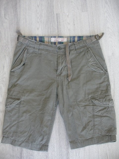 SCOTCH & SODA bermuda kaki groen maat 31, Overige kleuren, W32 (confectie 46) of kleiner, Ophalen of Verzenden, Zo goed als nieuw