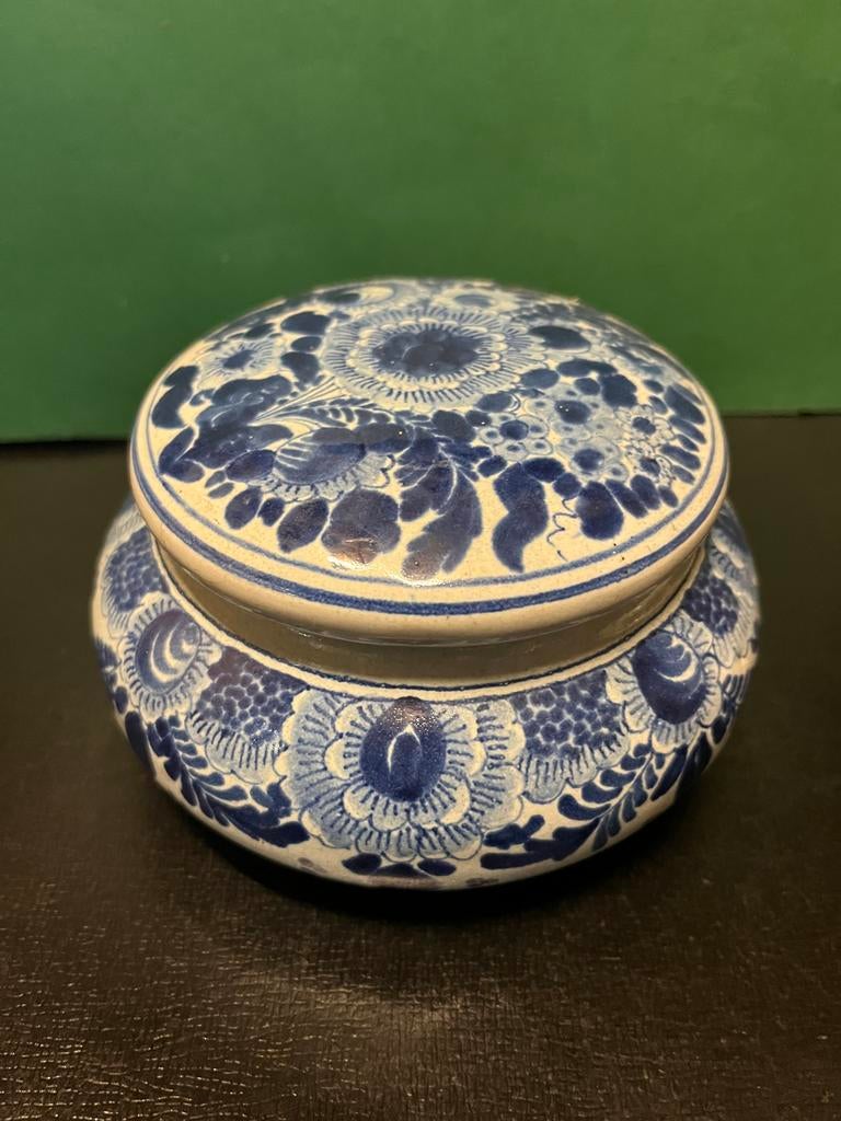Delft blauw bonbonschaaltje met deksel - 13 cm, Ophalen of Verzenden