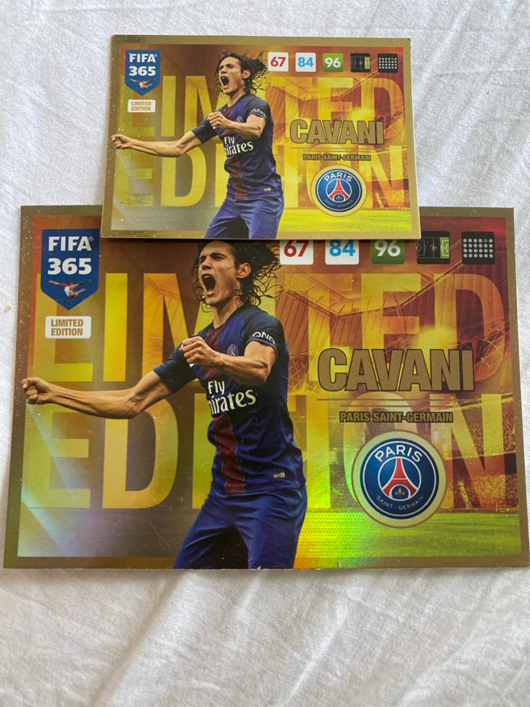 FIFA 365 Limited Edition Cavani PSG Voetbalkaart (2x), Ophalen of Verzenden, Zo goed als nieuw, Meerdere kaarten, Foil