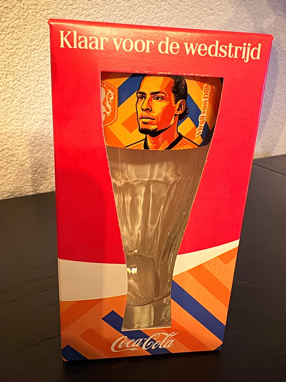 Virgil van Dijk Coca Cola limited glas, Verzamelen, Glas en Borrelglaasjes, Verzenden, Nieuw, Frisdrankglas