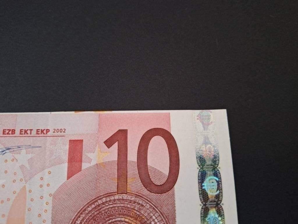 Misdruk biljet 10 euro uit Griekenland 2002, versnijding, Postzegels en Munten, Ophalen of Verzenden, Griekenland, 10 euro