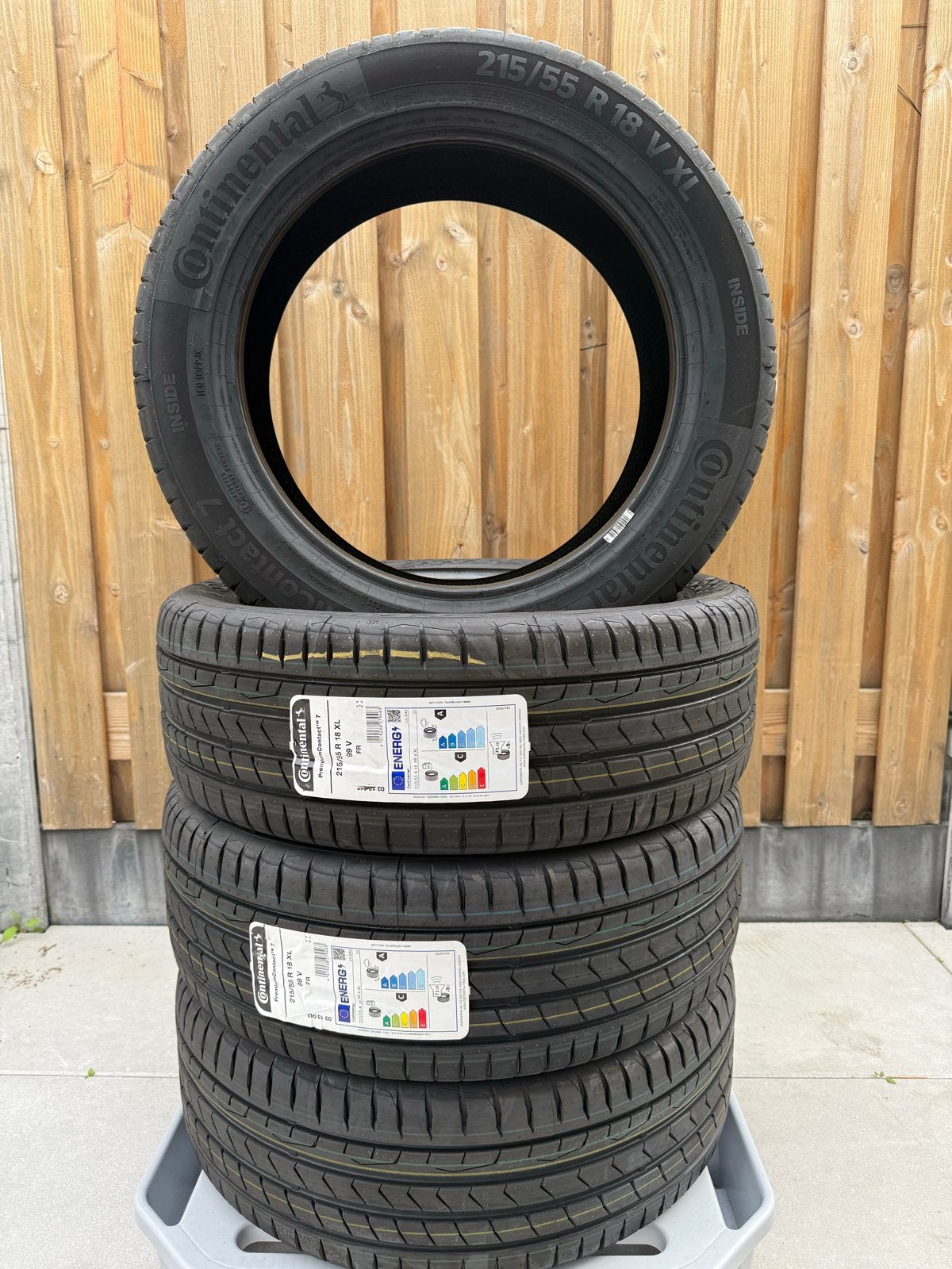 NIEUW! 215/55 R18 99V XL CONTINENTAL PREMIUM CONTACT 7, Ophalen, 18 inch, 215 mm, Nieuw