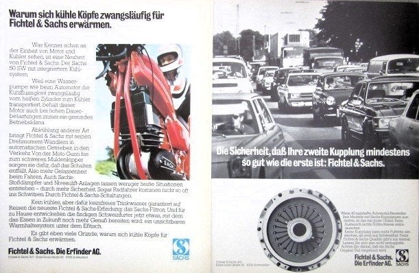 8 vintage advertenties reclames Sachs motor 1976-78 motoren, Ophalen of Verzenden, Gebruikt, Overige typen
