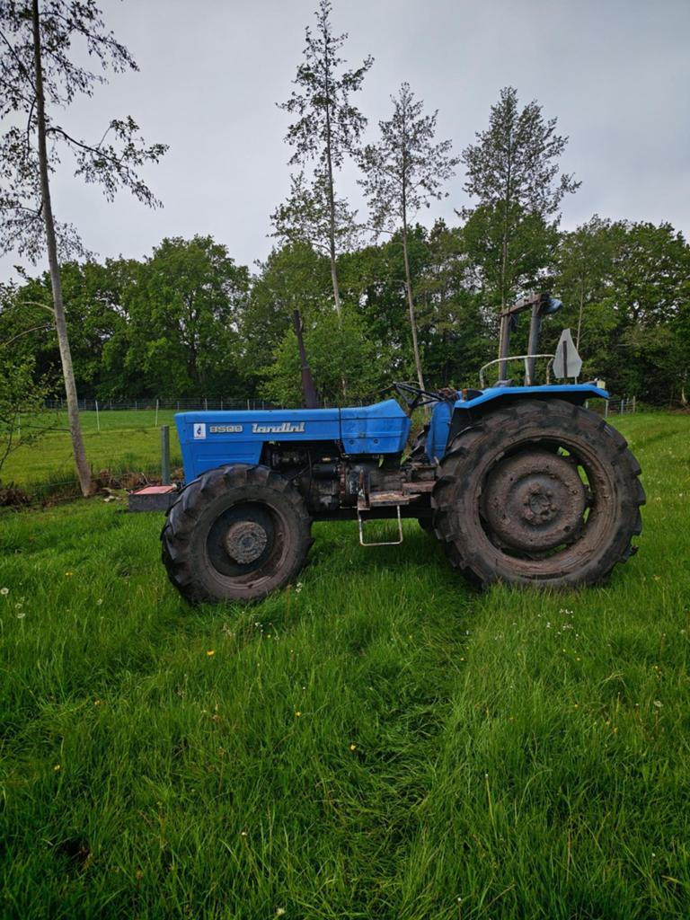 2x Landini 8500, schudder, hark, platte wagen, vlakker, Ophalen, Divers, Tot 2500, Divers