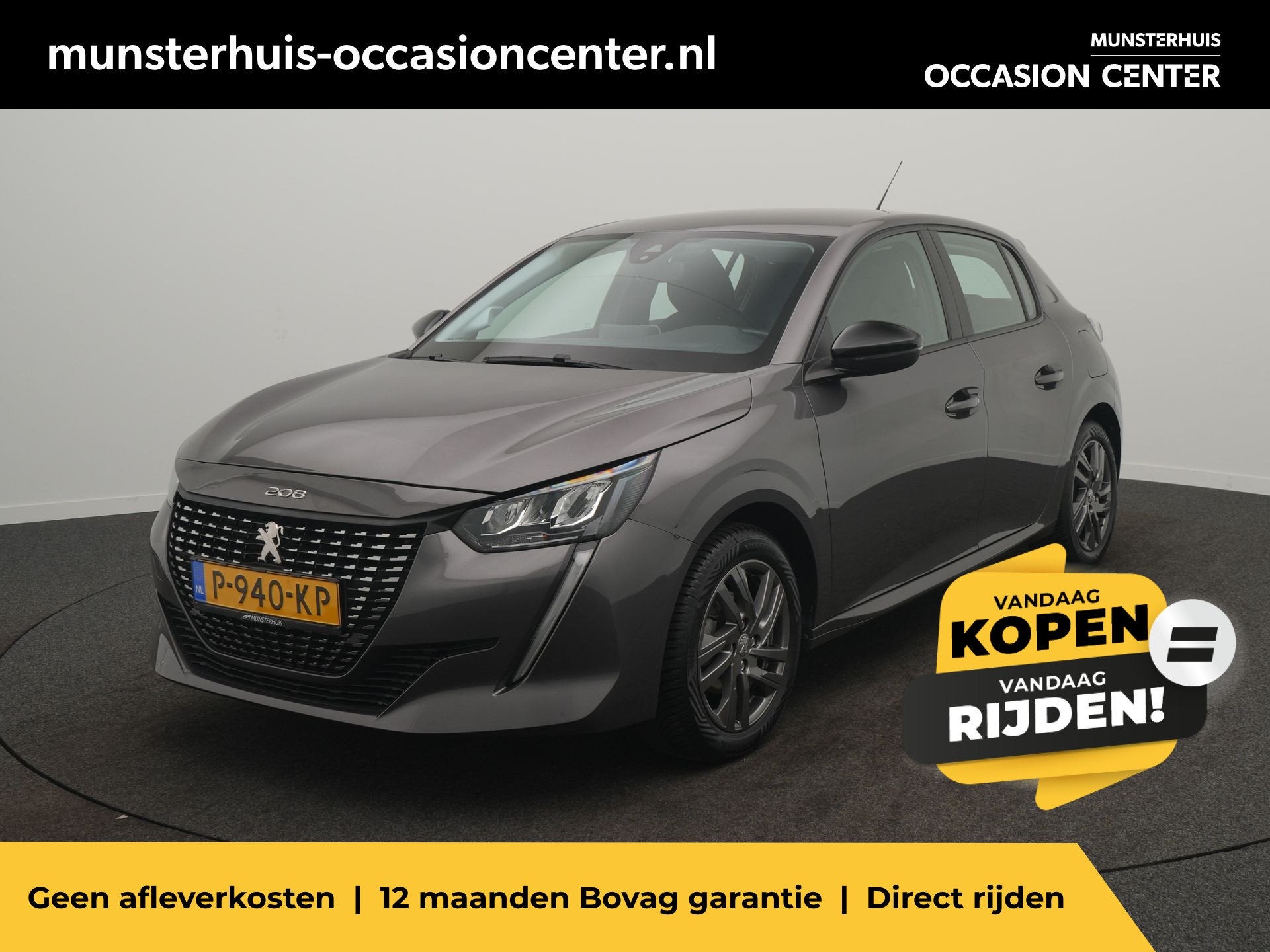 Peugeot 208 1.2 PureTech Active Pack - RIJKLAARPRIJS - All S, Auto's, Peugeot, Voorwielaandrijving, 12 maanden, Stof, 1199 cc