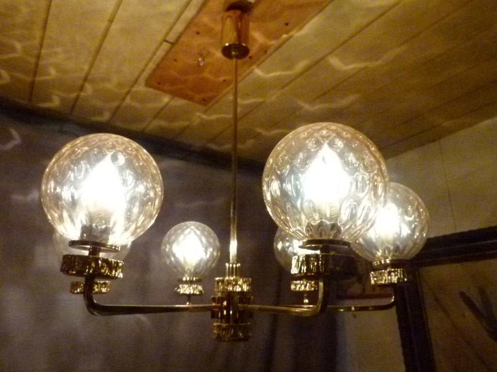 mid-century luster High End  Esperia - A. Brotto, Ophalen, E14 (klein), Zo goed als nieuw, Glas