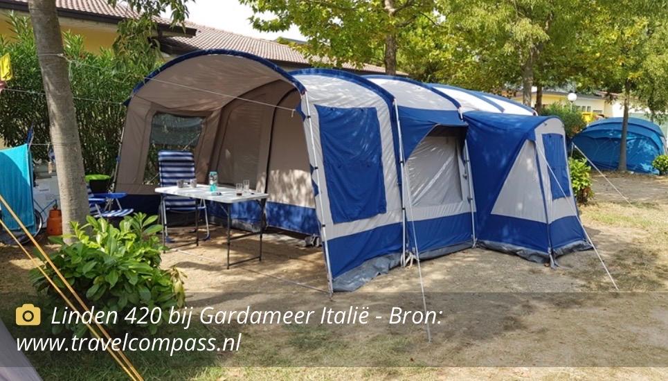 Vrijbuiter Linden 420 tunneltent - Zo goed als nieuw, Caravans en Kamperen, Ophalen, Zo goed als nieuw, Tot en met 4