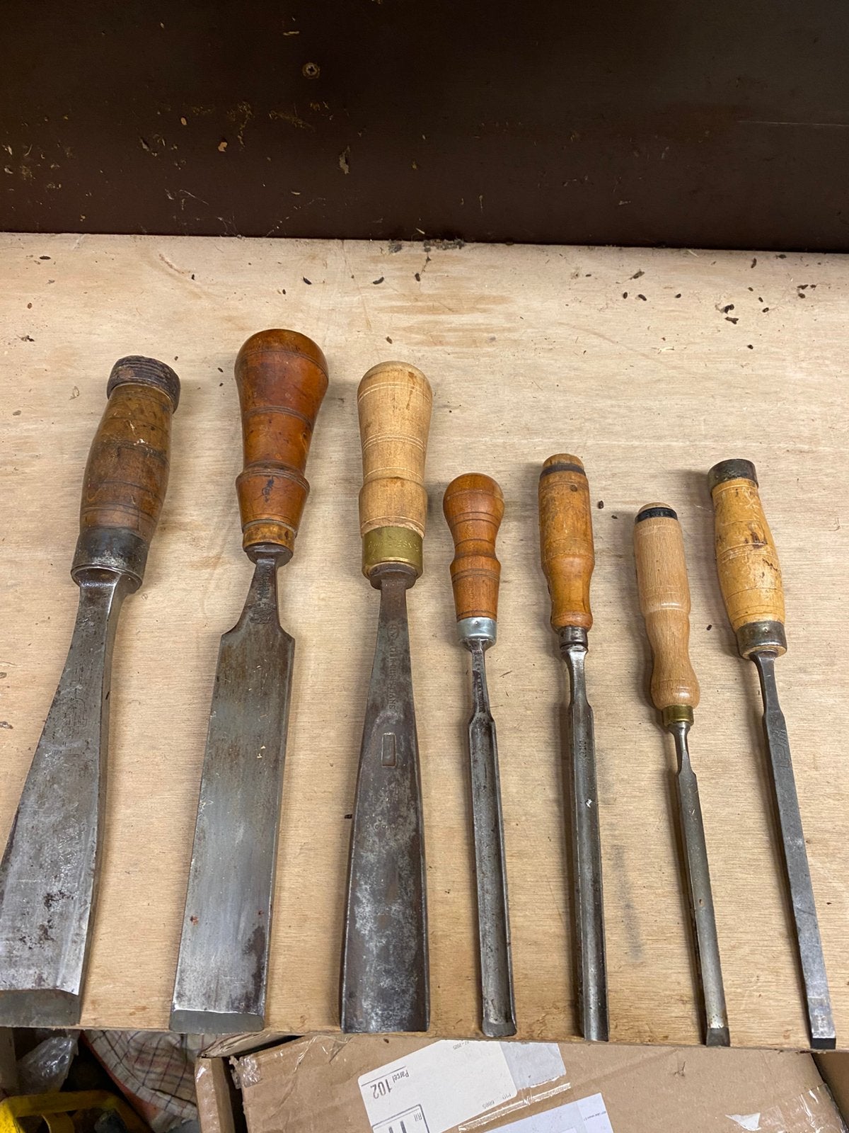 Gutsen en beitels 7 stuks ., Antiek en Kunst, Ophalen of Verzenden