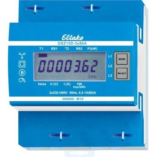 KWH METER MID GEIJKT 3F 3x80A INB.4MOD - Eltako, Verzenden, Nieuw