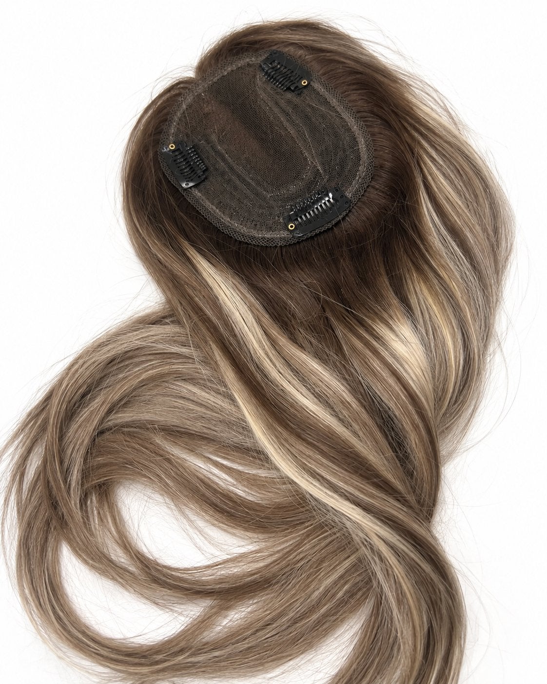 Echthaar Topper Toupet Haarverdichting dun lace premium Top, Ophalen, Zo goed als nieuw, Pruik of Haarverlenging