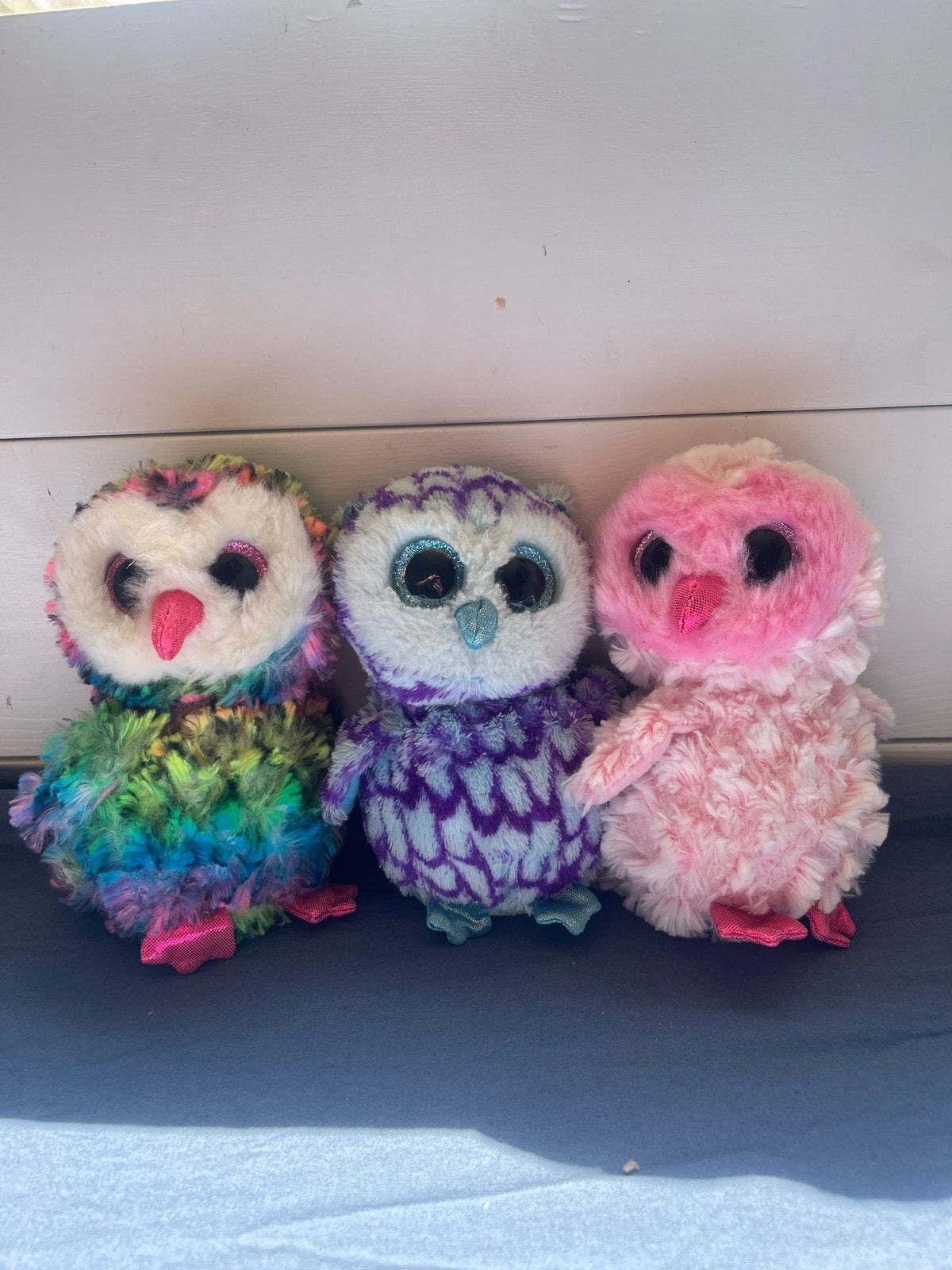 Ty Beanie Boo Uilen Knuffels - Set van 3, Overige typen, Ophalen of Verzenden, Meerkleurig, Klein (minder dan 20 cm)