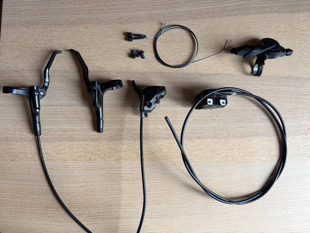 Shimano schijfremmen en shifterset, Fietsen en Brommers, Remmen, Gebruikt, Stadsfiets, Ophalen of Verzenden