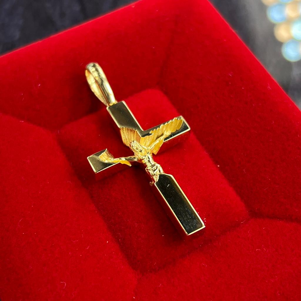 14 karaat gouden kruis hanger prachtig model, Sieraden, Tassen en Uiterlijk, Kettinghangers, Ophalen of Verzenden, Nieuw, Goud