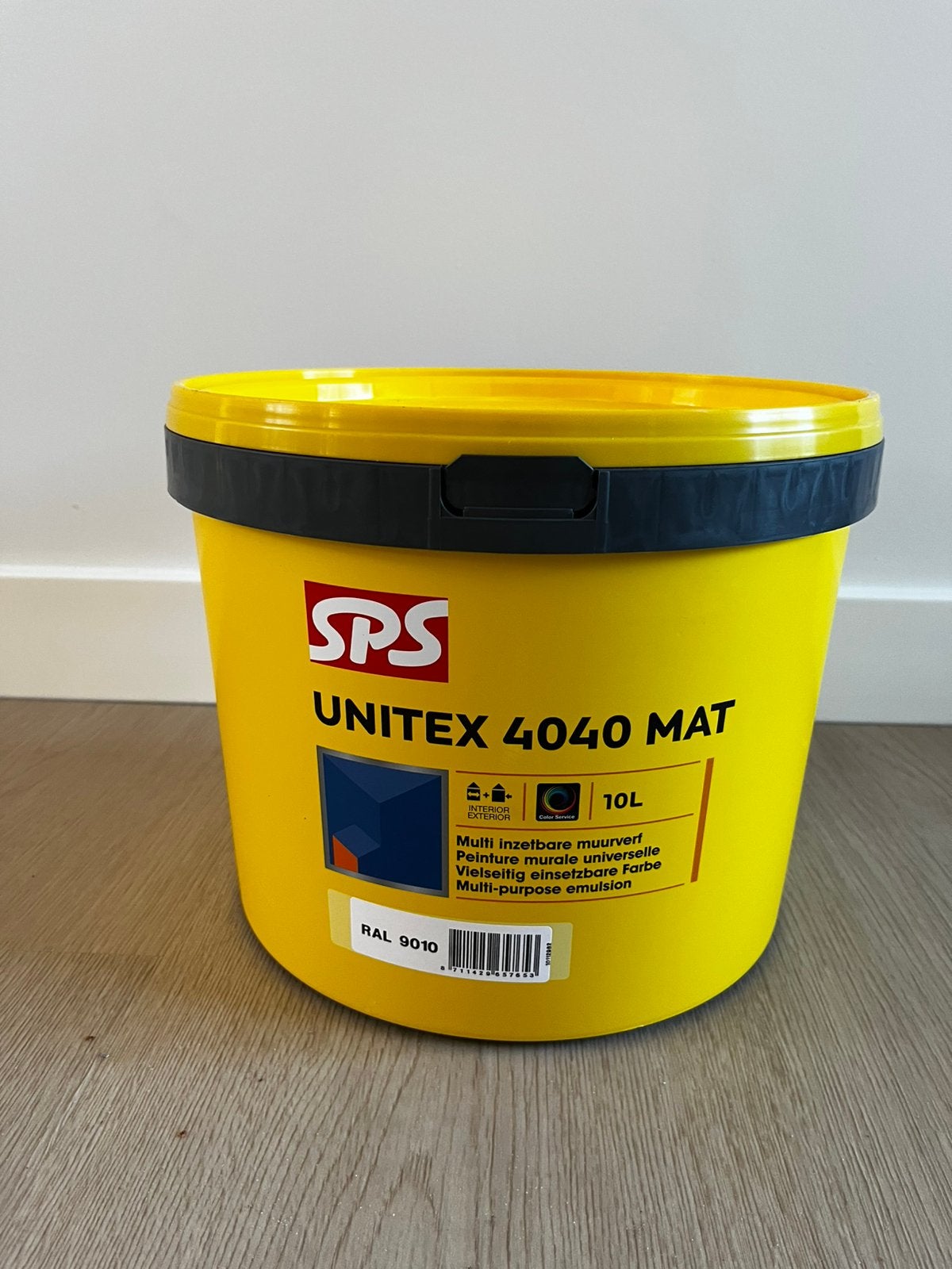 Sps unitex latex muurverf ral9010, Ophalen, Wit, Nieuw, Verf