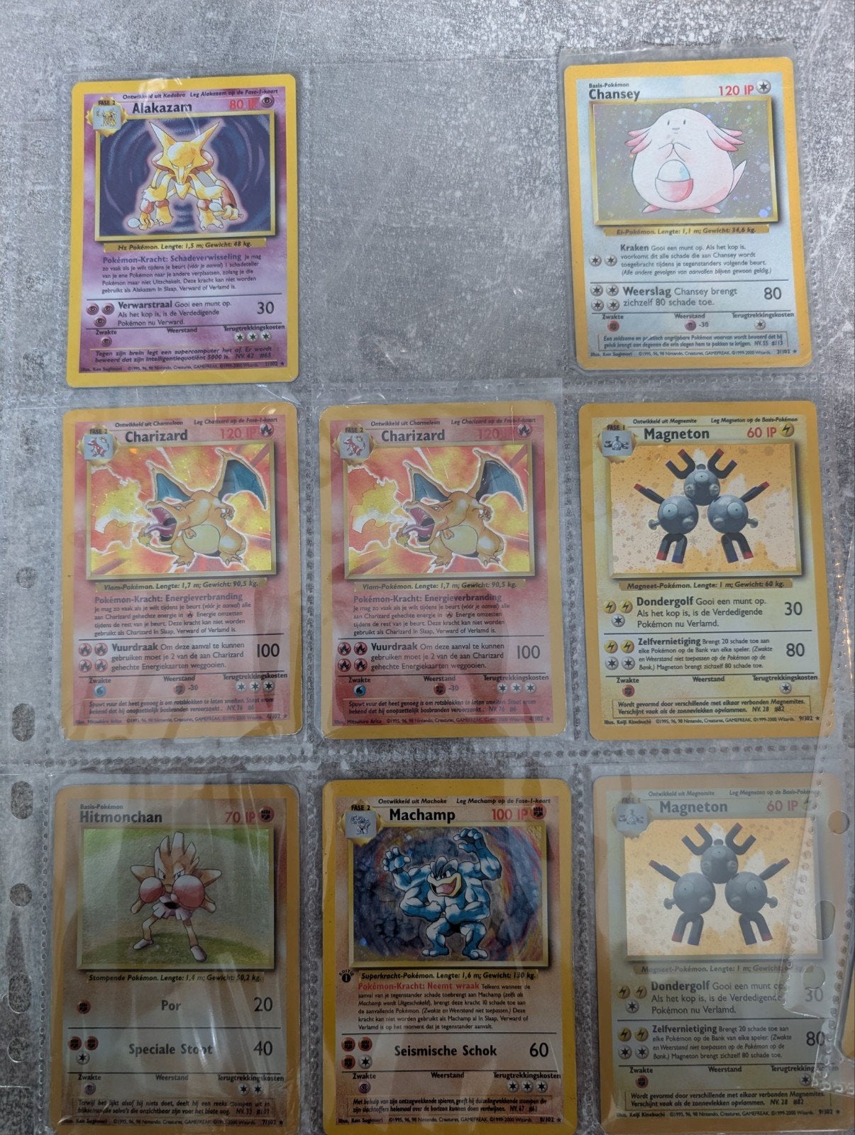 Pokémon Kaarten Collectie: Bijna Complete Base 1 Set, Ophalen of Verzenden, Zo goed als nieuw, Meerdere kaarten