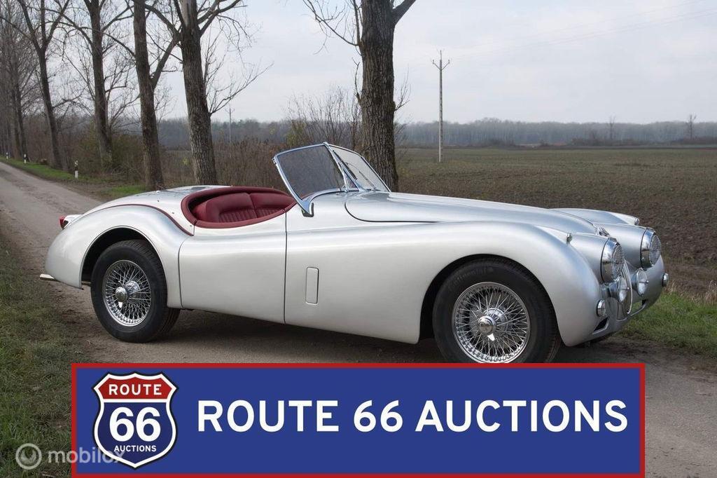Jaguar XK140 OTS | 1956 | Route 66 Auctions, Overige carrosserieën, Zwart, Bedrijf, Handgeschakeld