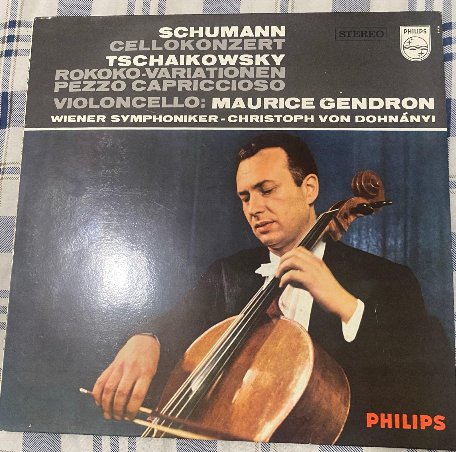 Schumann, Tschaikowsky - Cellokonzert - Maurice Gendron LP, Cd's en Dvd's, LP, Gebruikt, Soloconcert, Ophalen of Verzenden