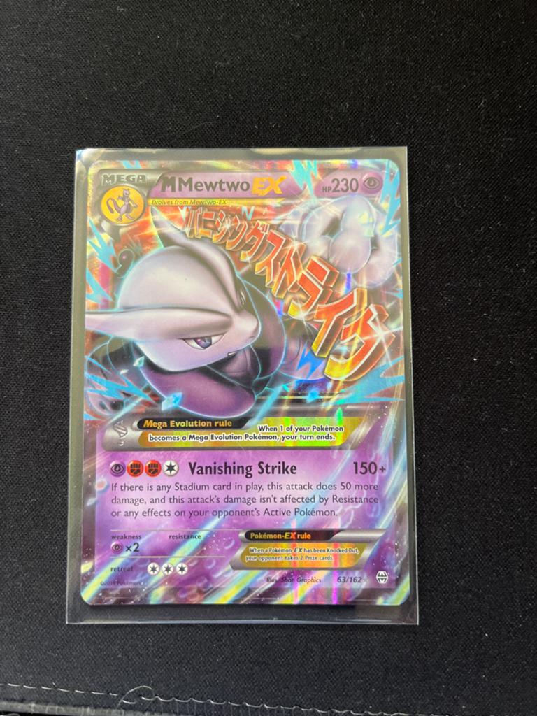 Pokémon Kaart: Mega Mewtwo EX (Full Art), Ophalen of Verzenden, Zo goed als nieuw, Losse kaart