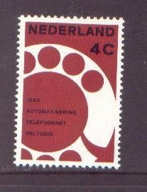 Nederland 1962 771 Telefonie 4c, Postfris, Postzegels en Munten, Postzegels | Nederland, Ophalen of Verzenden, Na 1940, Gestempeld
