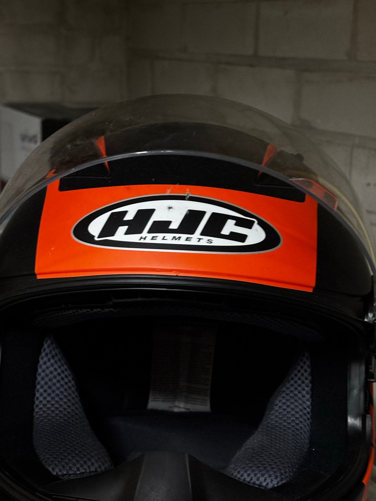 HJC Integraalhelm - Zwart/Oranje - Maat XS, Motoren, Kleding | Motorhelmen, XS, HJC, Ophalen of Verzenden, Integraalhelm