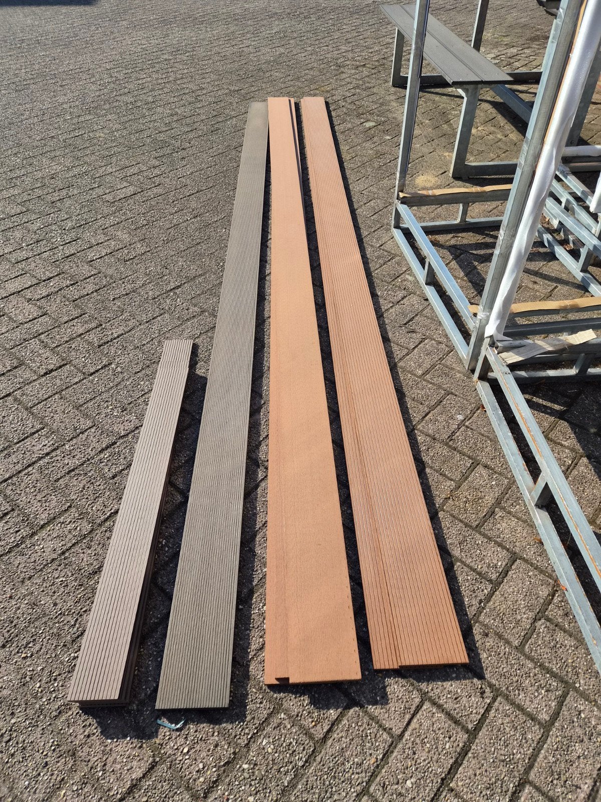 Restanten composiet vlonderplanken - diverse kleuren, Tuin en Terras, Terrasdelen en Vlonders, Ophalen, Dieselstraat 8, Composiet